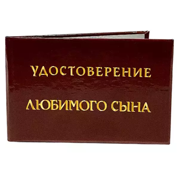 Шуточное удостоверение Любимого сына, фото 3