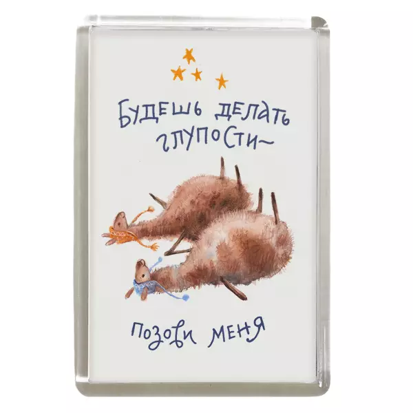 Магнит "Будешь делать глупости - позови меня (альпаки)"