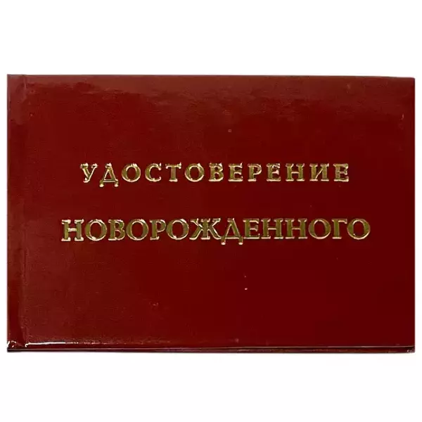 Шуточное удостоверение Новорожденного
