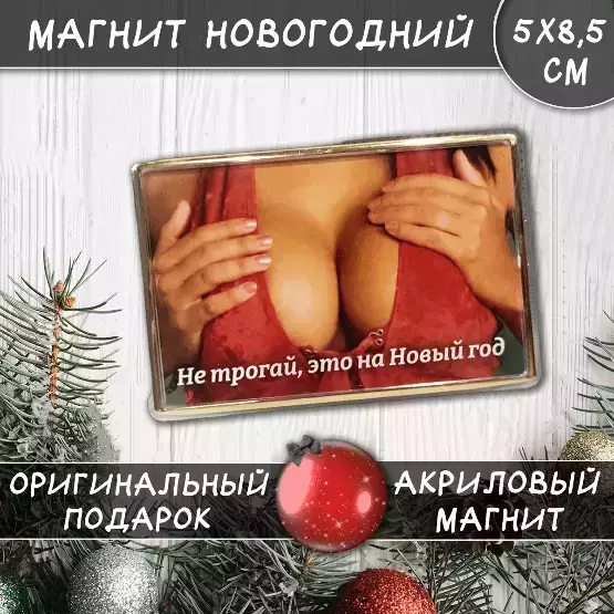 Магнит “Не трогай, это на Новый год”