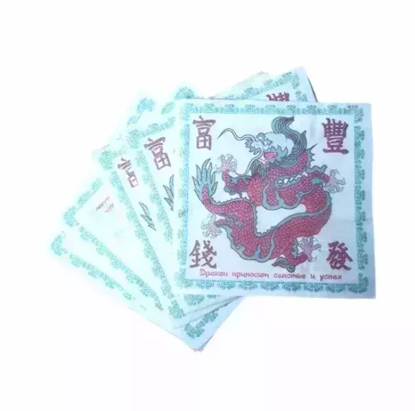 Салфетки Дракон (зеленый/красный)