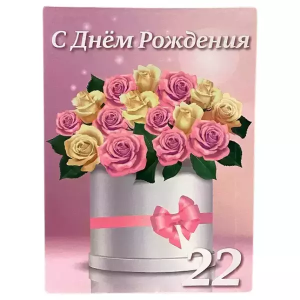 Диплом Именинницы 22 года (папка адресная 21 × 15 × 0,4 см)