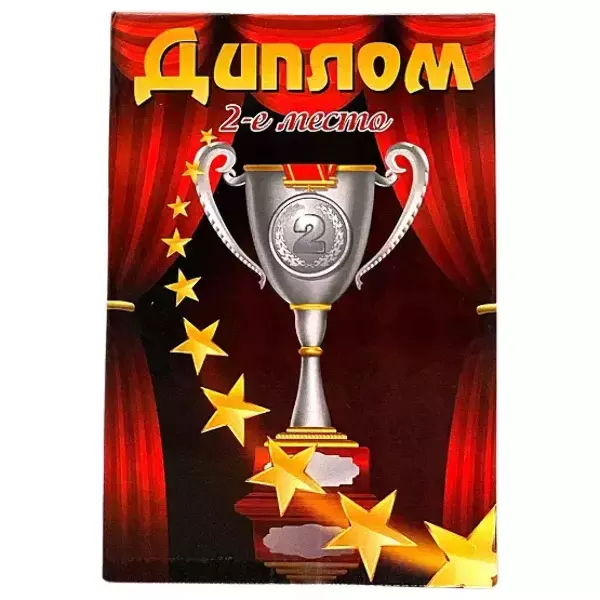 Диплом Второе место  (папка адресная 15 х 11 х 0,4 см)