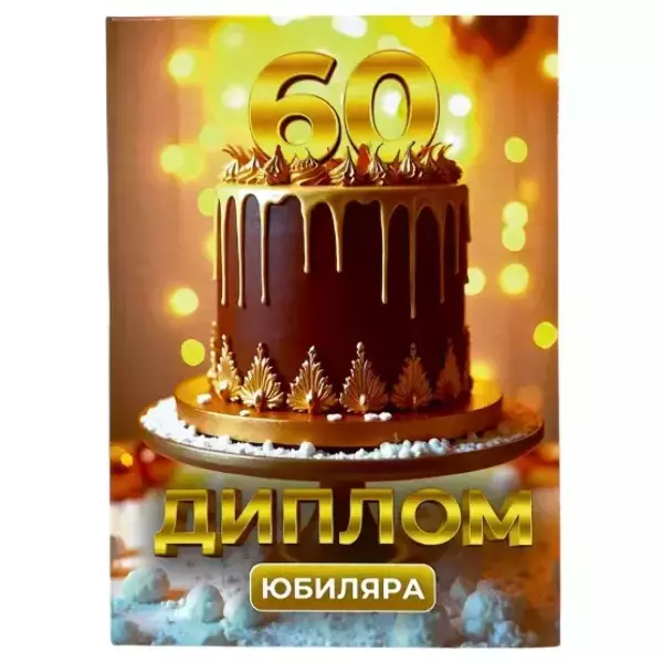Диплом Юбиляра 60 лет   (папка адресная 21 × 15 × 0,4 см)