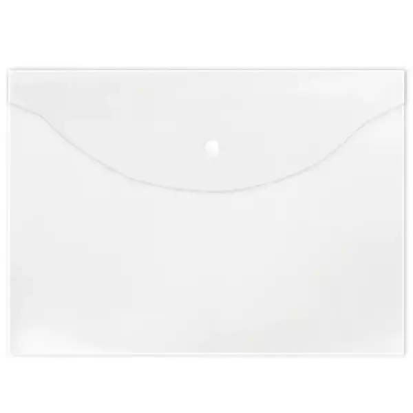 Конверт на кнопке А4 бесцветный (10шт)