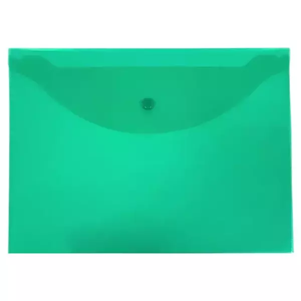 Конверт на кнопке А4 зеленый (10шт)