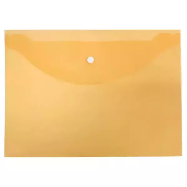 Конверт на кнопке А4 оранжевый (10шт)