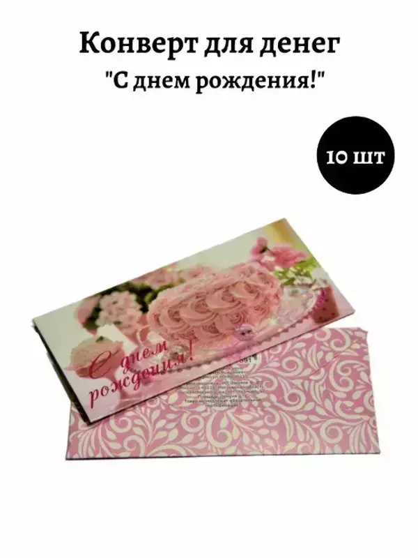 Конверт для денег «С Днем Рождения»