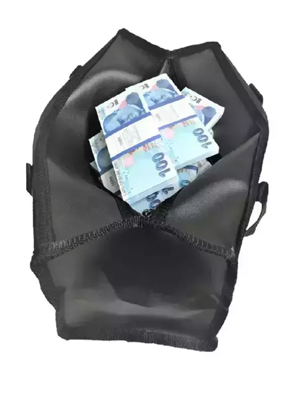 Сумка с деньгами 100 турецких лир