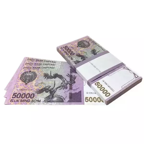 Сувенирные деньги 50000 сум – 80 банкнот