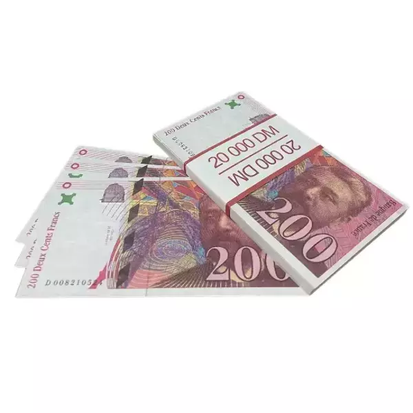 Сувенирные деньги 200 французских франков – 80 банкнот