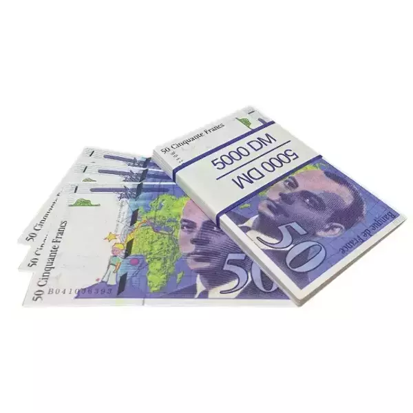 Сувенирные деньги 50 французских франков – 80 банкнот