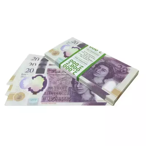 Сувенирные деньги 20 новых фунтов стерлингов