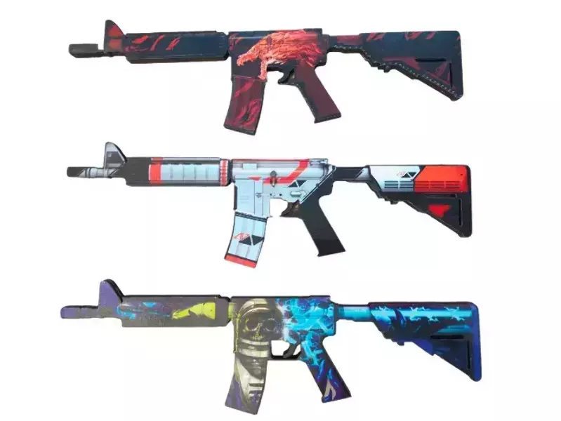 Деревянный Автомат М4А4  игровой в ассортименте