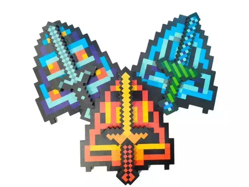 Деревянный набор Майнкрафт щит и меч в ассортименте