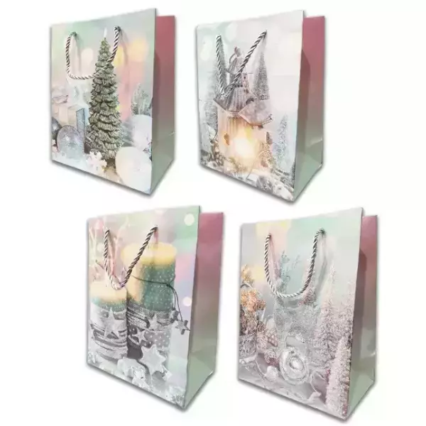Комплект подарочных пакетов “Новогодняя сказка” 23*18*10см (12шт)