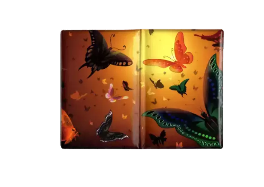 Обложка для паспорта “Бабочки” (корич.)