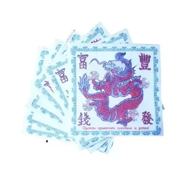 Салфетки Дракон (синий/красный)