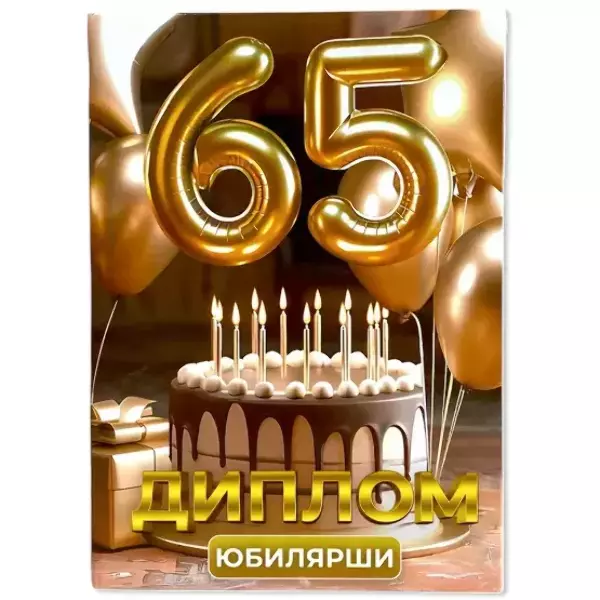 Диплом Юбилярши 65 лет  (папка адресная 21 × 15 × 0,4 см)