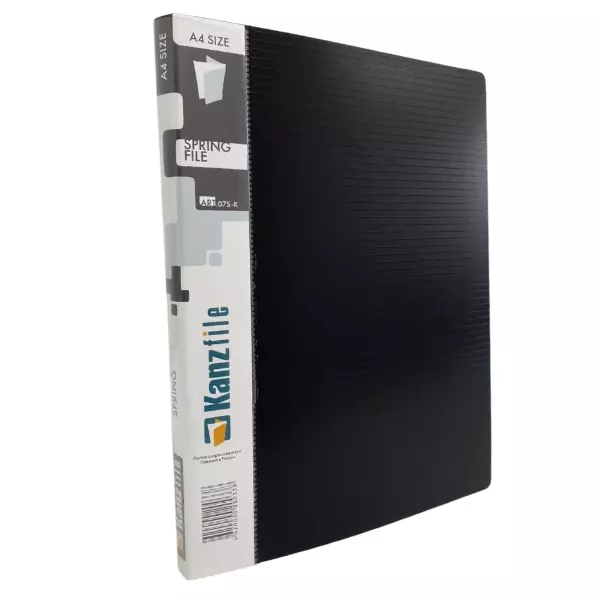 Папка скоросшиватель с пружин. усиками (черная)