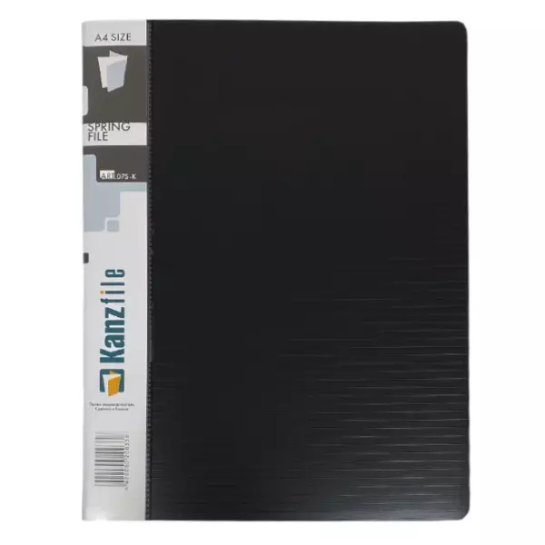 Папка скоросшиватель с пружин. усиками (черная), фото 2