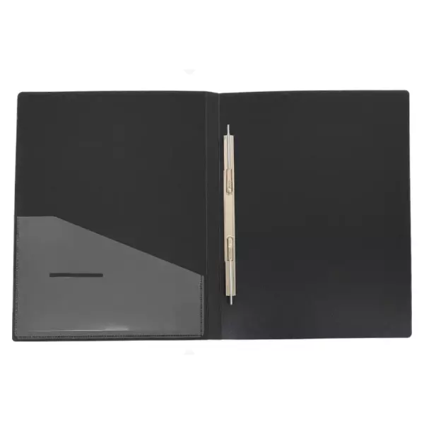 Папка скоросшиватель с пружин. усиками (черная), фото 3