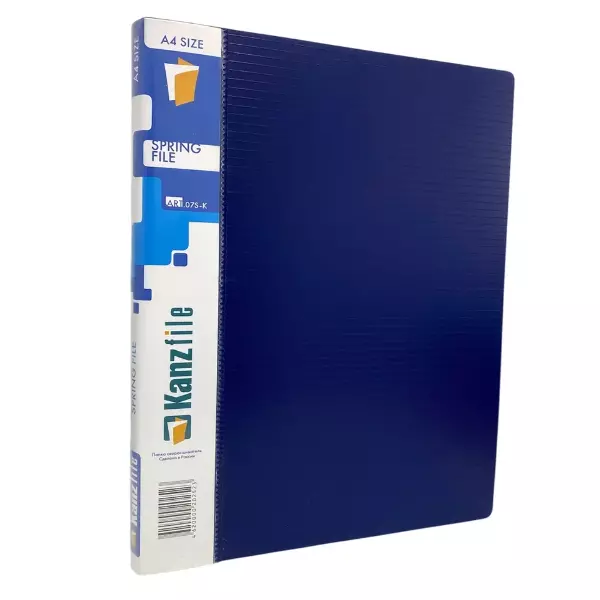 Папка скоросшиватель с пружин. усиками (синяя)