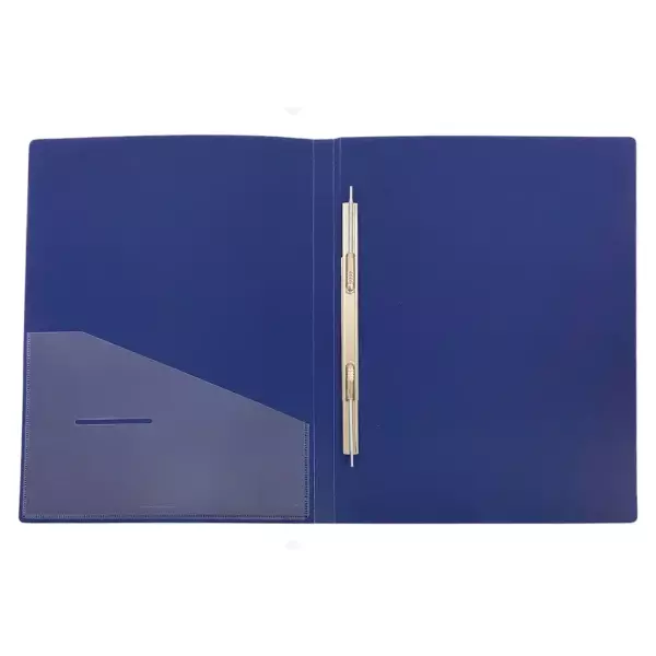Папка скоросшиватель с пружин. усиками (синяя), фото 3