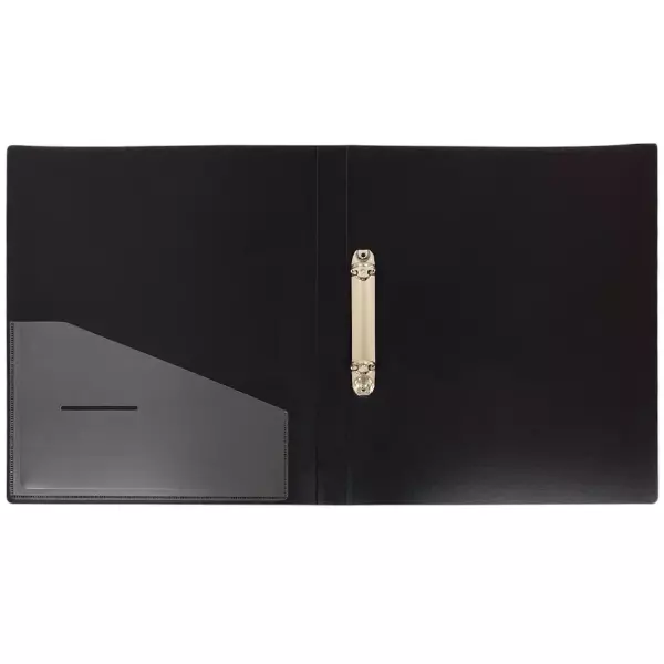 Папка на 2-х кольцах,  корешок 35 мм (черная), фото 2