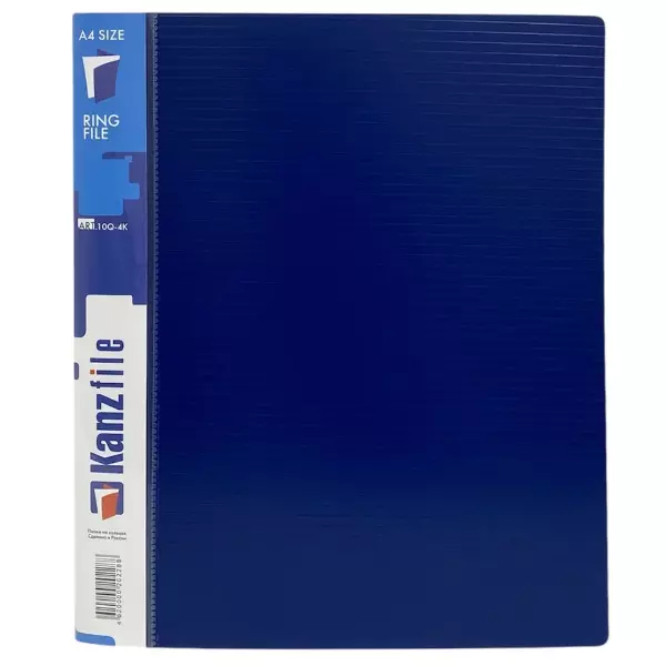 Папка на 4-х кольцах,  корешок 35 мм (синяя)