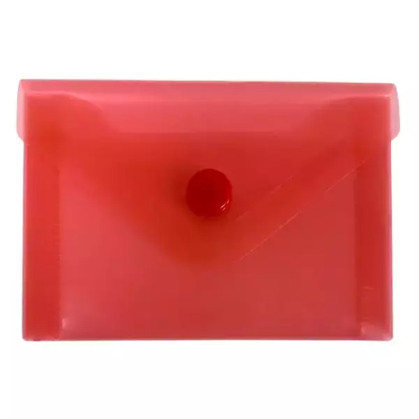 Конверт на кнопке А7 красный (10шт)