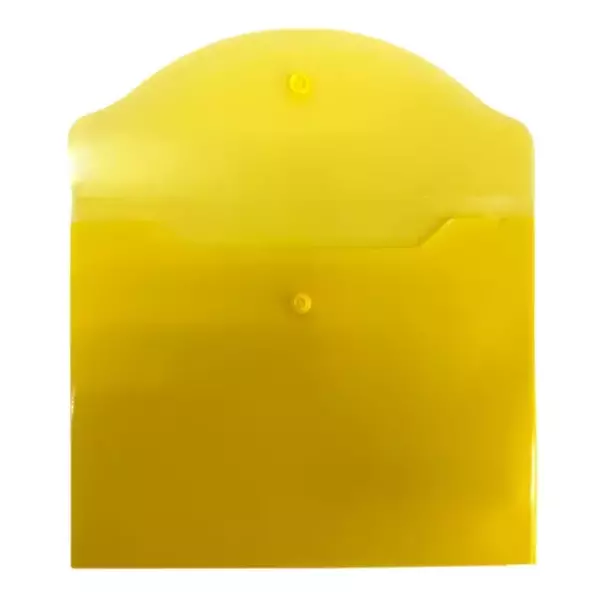 Конверт на кнопке В5 желтый (10шт), фото 3