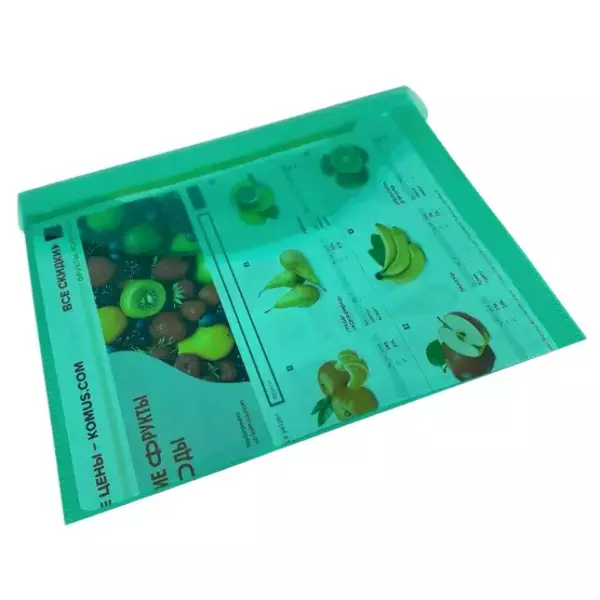 Конверт на кнопке В5 зеленый (10шт), фото 3