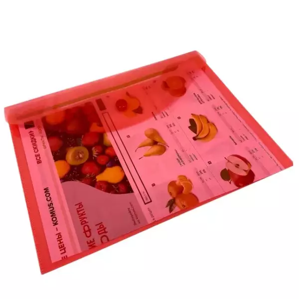 Конверт на кнопке В5 красный (10шт), фото 2