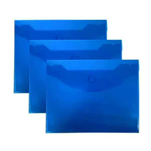 Конверт на кнопке В5 синий (10шт), фото 4