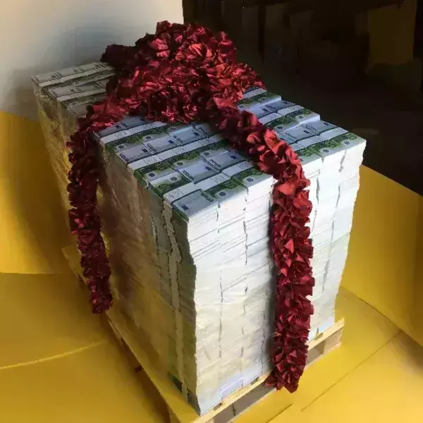 Паллета с деньгами “400 000 евро” (номинал 100€)