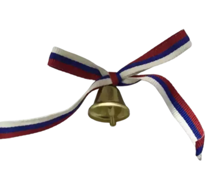 Значок “Колокольчик с ленточкой” (триколор)