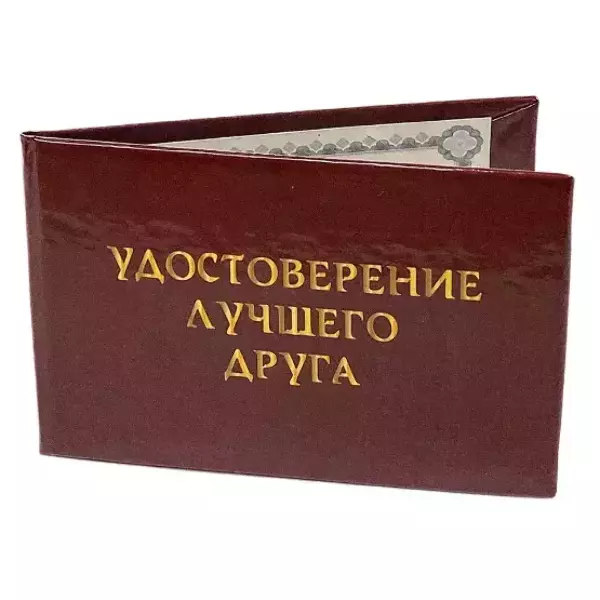 Шуточное удостоверение Лучшего друга, фото 3