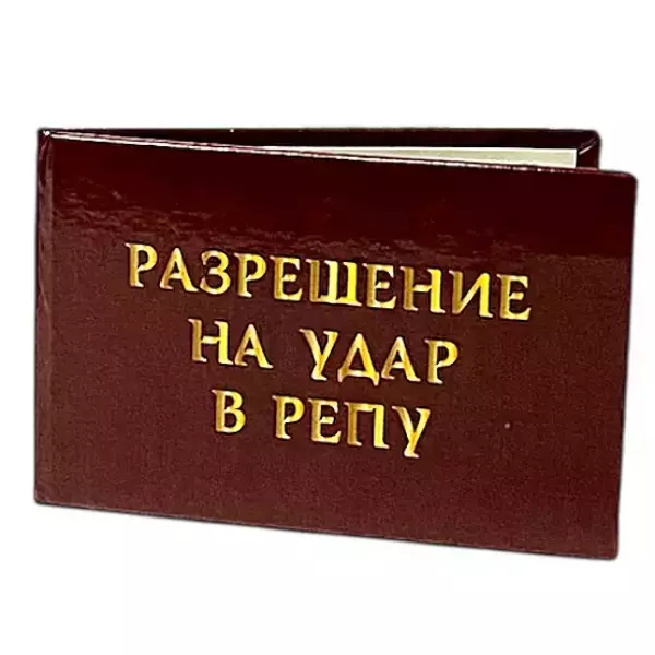 Шуточное удостоверение На удар в репу, фото 3