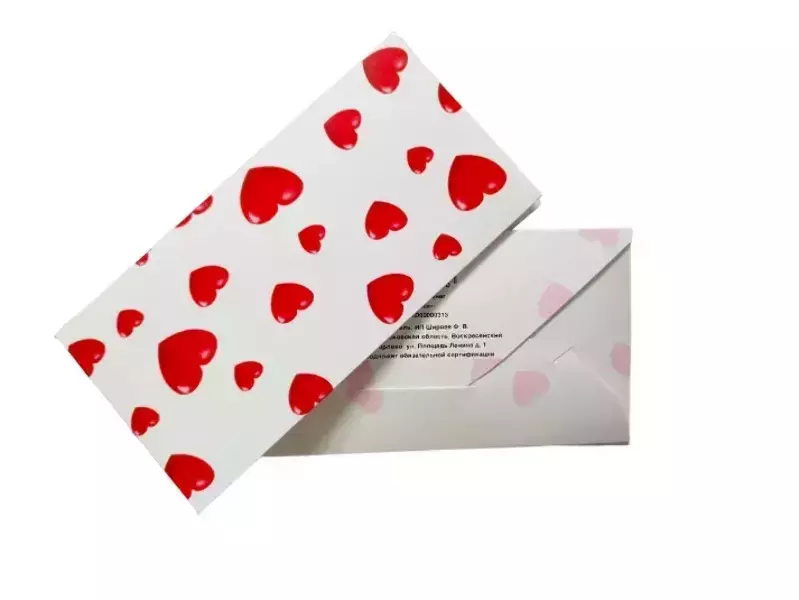 Конверт для денег «Сердечки»