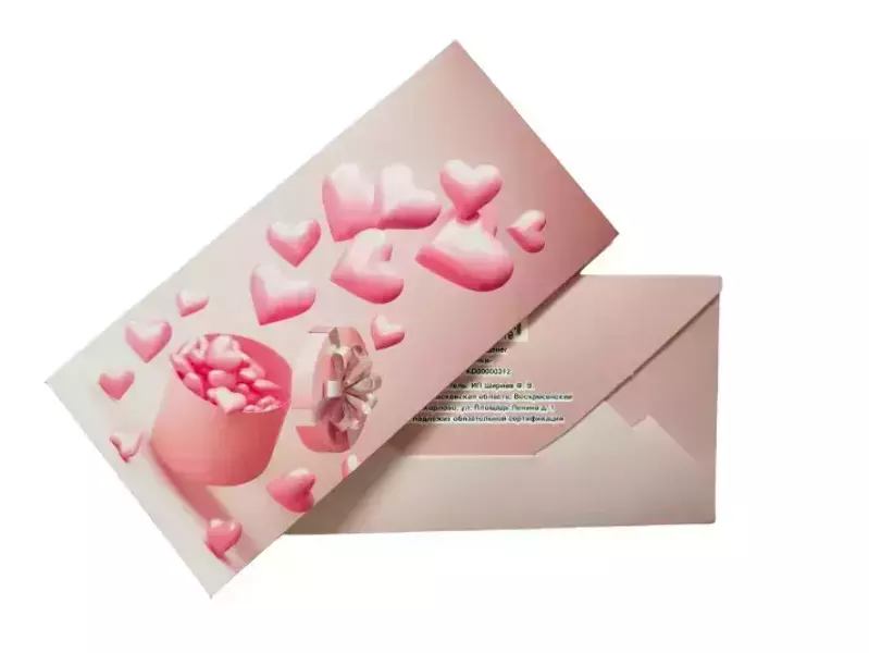 Конверт для денег «Сердечки»