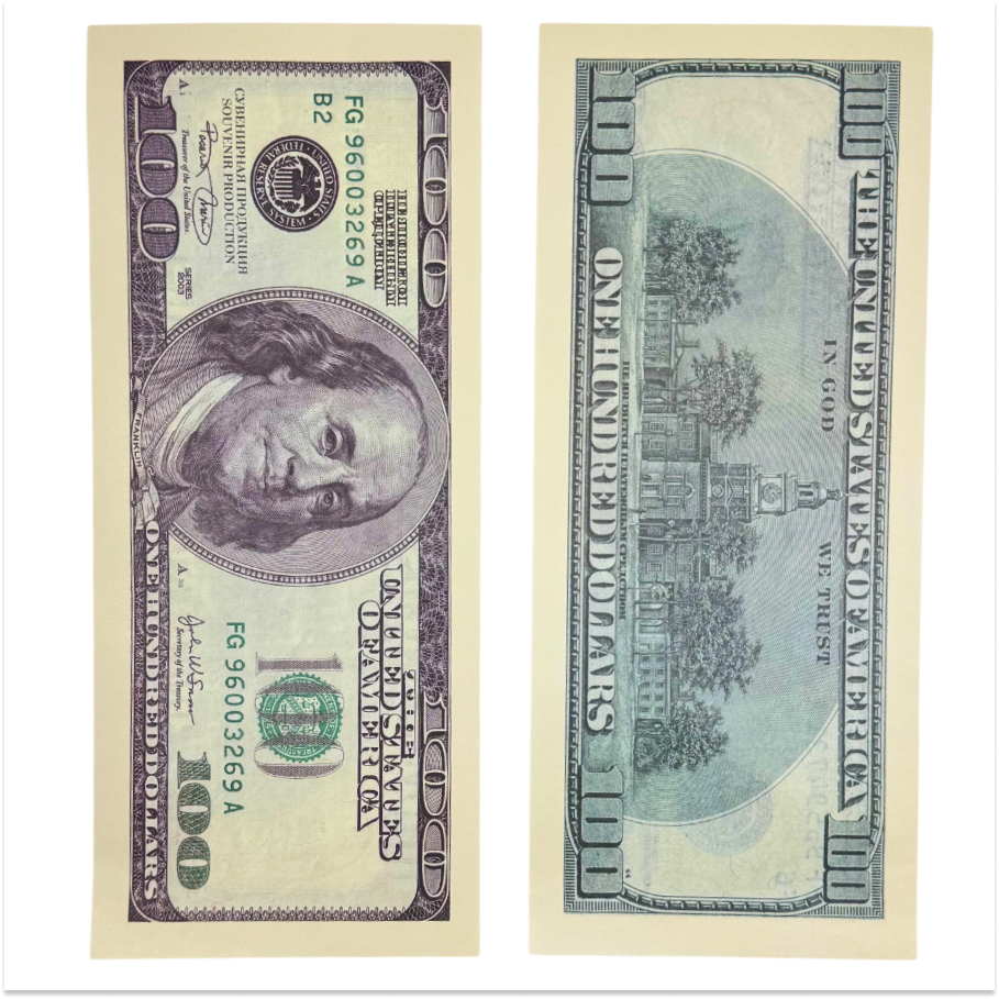 Шуточные деньги ГИГАНТ 100 долларов, фото 2