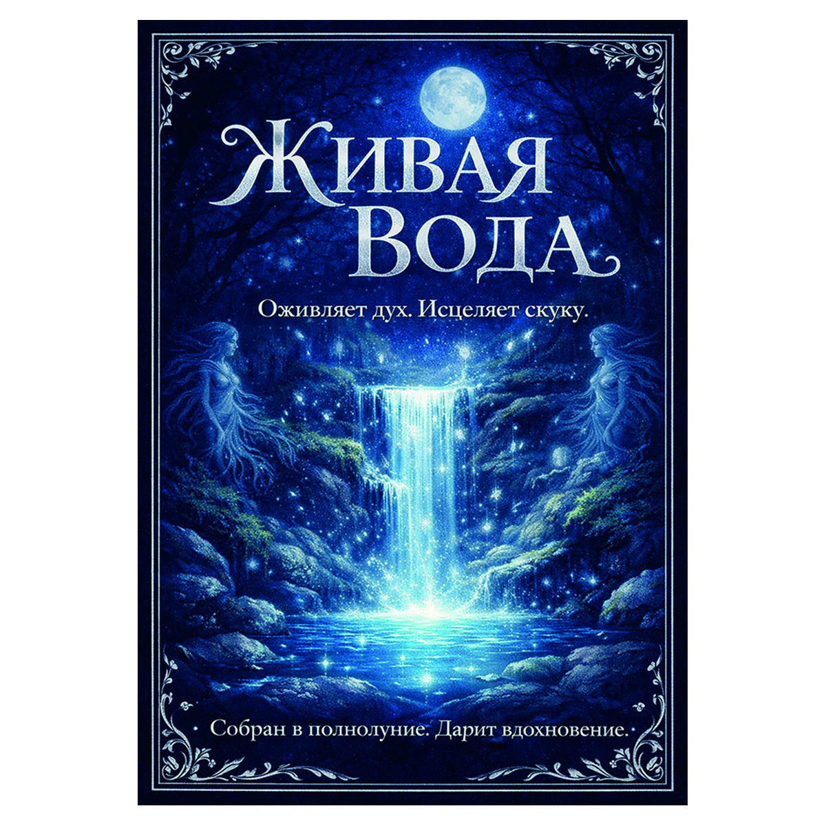 Наклейка на бутылку"Живая вода" (12 шт)