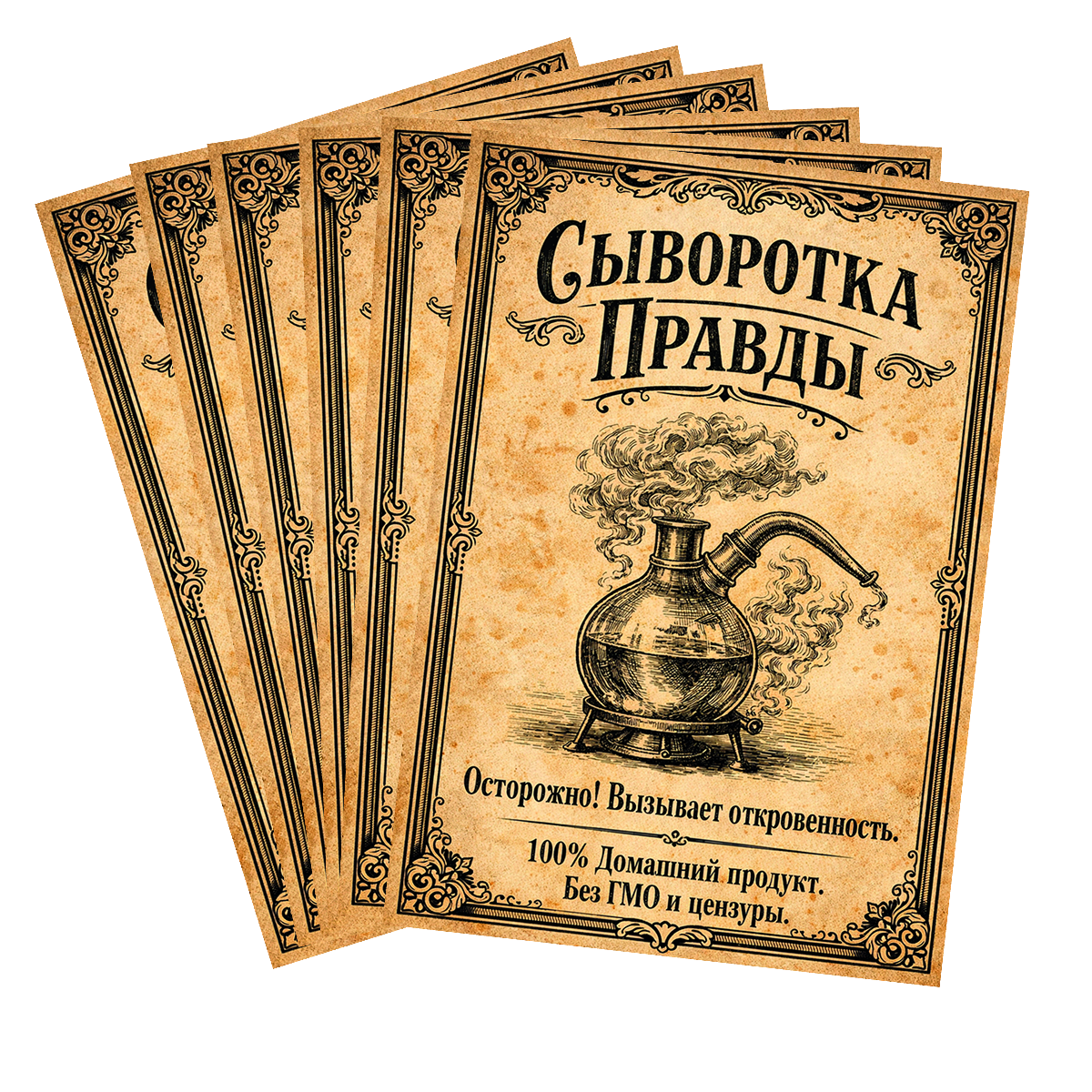 Наклейка на бутылку "Сыворотка правды" (12 шт), фото 2