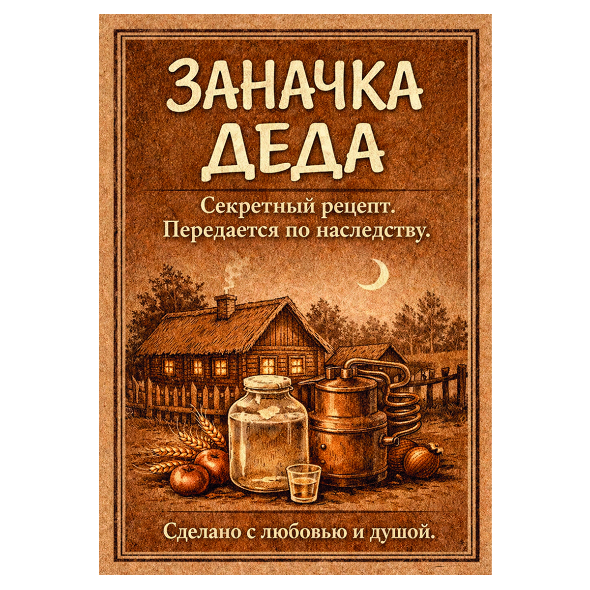 Наклейка на бутылку "Заначка деда" (12 шт)