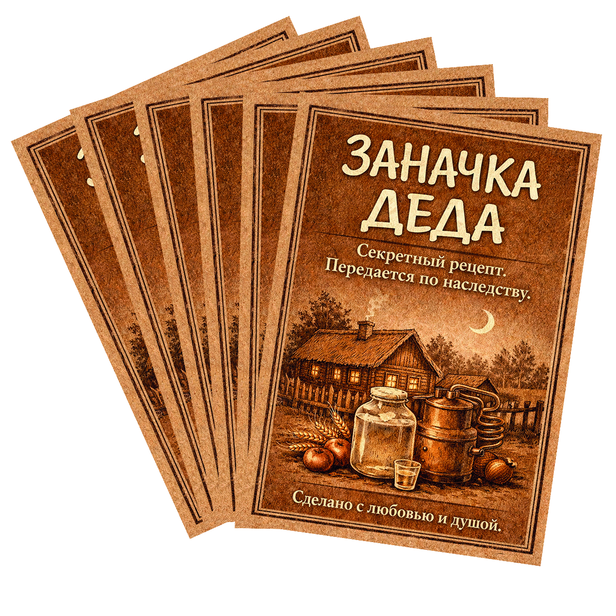 Наклейка на бутылку "Заначка деда" (12 шт), фото 2