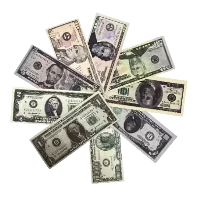 Билеты банка приколов - Доллары