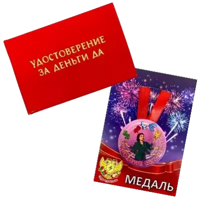 Удостоверения с медалью
