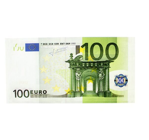 Наклейка 100 евро (в упаковке 20 шт.)