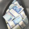 Сумка с деньгами 100 турецких лир